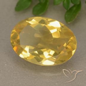 Citrino Dorado natural de 5.07 ct, Ovalada, VVS-VS