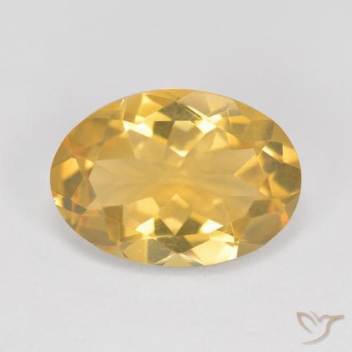 4.75ct Natural Dorado medio Citrino, Ovalada, VVS-VS
