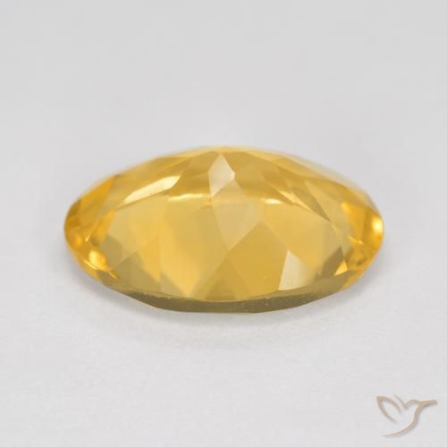 Citrino Dorado medio natural de 4.75 ct, Ovalada, VVS-VS