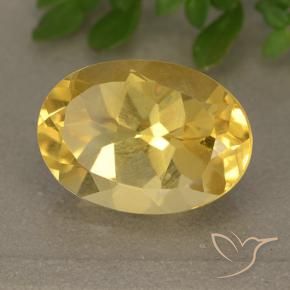 Citrino Naranja dorado natural de 6.24 ct, Ovalada, VVS-VS