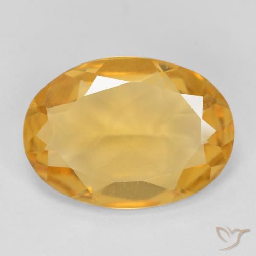 4.04ct Natural Dorado naranja claro medio Citrino, Ovalada, VVS-VS