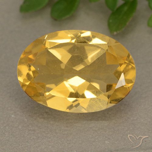 4.50ct Natural Dorado medio Citrino, Ovalada, VVS-VS