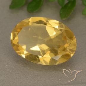 Citrino Dorado medio natural de 4.50 ct, Ovalada, VVS-VS
