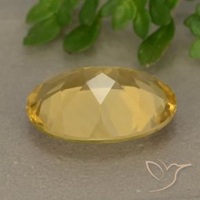 Citrino Dorado medio natural de 4.50 ct, Ovalada, VVS-VS