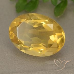 Citrino Dorado claro natural de 4.81 ct, Ovalada, VVS-VS