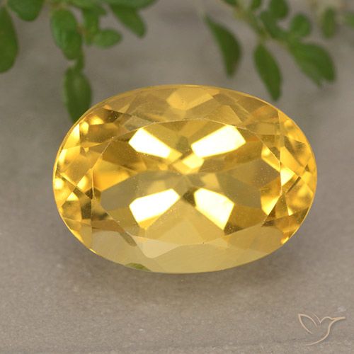 6.38ct Natural Dorado medio Citrino, Ovalada, VVS-VS