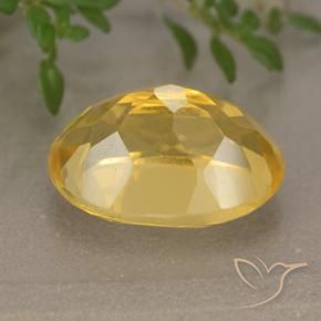 Citrino Dorado medio natural de 6.38 ct, Ovalada, VVS-VS