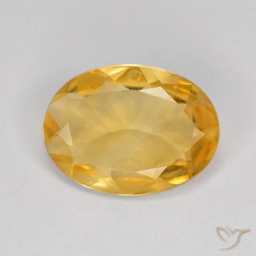 3.20ct Natural Naranja dorado intenso Citrino, Ovalada, VVS-VS