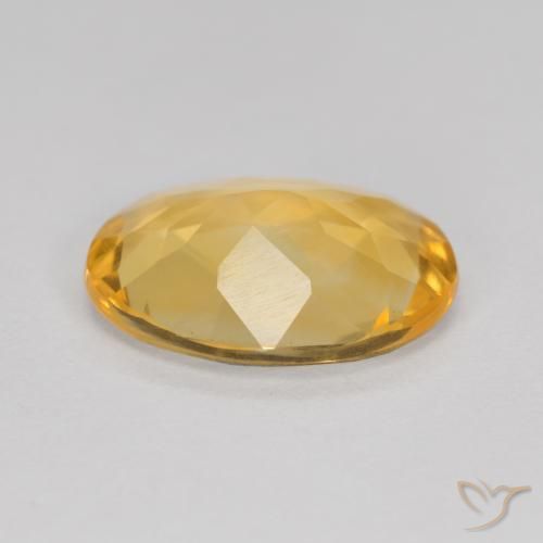 Citrino Naranja dorado intenso natural de 3.20 ct, Ovalada, VVS-VS
