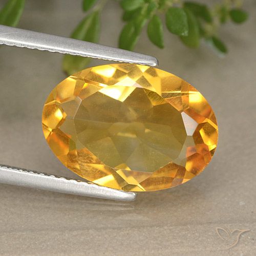 4.68ct Natural Dorado naranja oscuro Citrino, Ovalada, VVS-VS