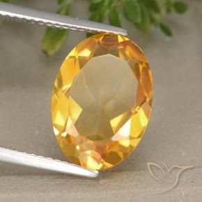 Citrino Dorado naranja oscuro natural de 4.68 ct, Ovalada, VVS-VS