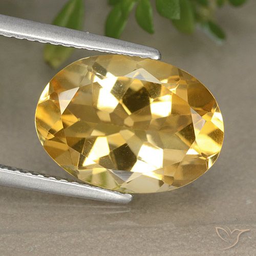 4.78ct Natural Dorado claro medio Citrino, Ovalada, VVS-VS