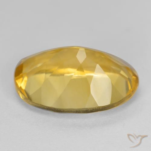 Citrino Dorado medio natural de 5.18 ct, Ovalada, VVS-VS