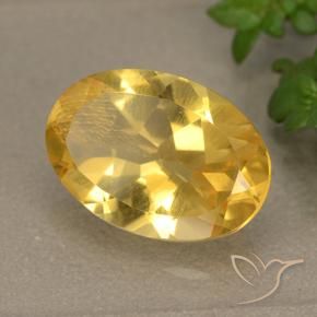 Citrino Dorado natural de 4.94 ct, Ovalada, VVS-VS