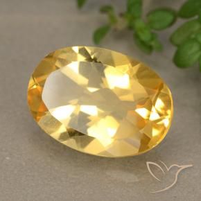 Citrino Dorado naranja claro medio natural de 5.06 ct, Ovalada, VVS-VS