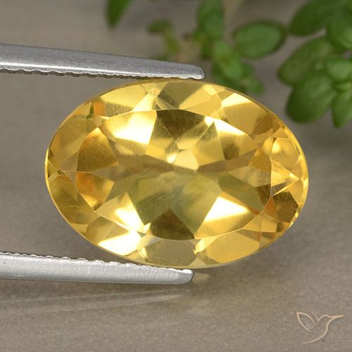 5.35ct Natural Dorado Citrino, Ovalada, VVS-VS