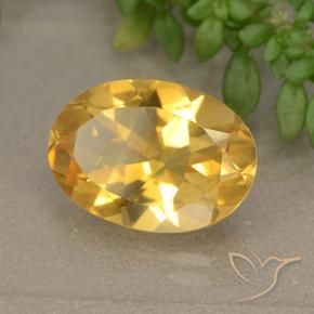 Citrino Dorado claro natural de 5.11 ct, Ovalada, VVS-VS