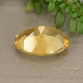 Citrino Dorado claro natural de 5.11 ct, Ovalada, VVS-VS