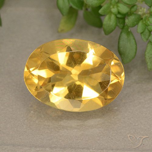5.44ct Natural Dorado medio Citrino, Ovalada, VVS-VS