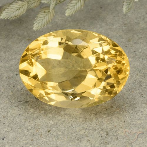 6.11ct Natural Naranja dorado Citrino, Ovalada, VVS-VS