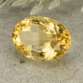 Citrino Naranja dorado natural de 6.11 ct, Ovalada, VVS-VS