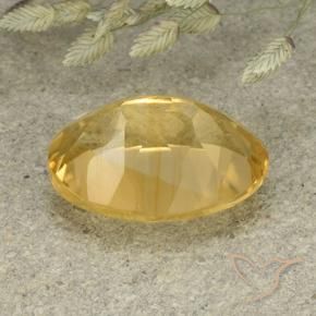 Citrino Dorado medio natural de 5.71 ct, Ovalada, VVS-VS