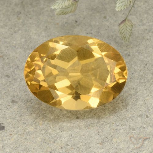 4.70ct Natural Dorado oscuro medio Citrino, Ovalada, VVS-VS