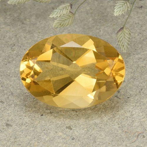 5.34ct Natural Naranja dorado Citrino, Ovalada, VVS-VS