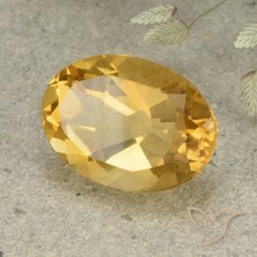 Citrino Naranja dorado natural de 5.34 ct, Ovalada, VVS-VS