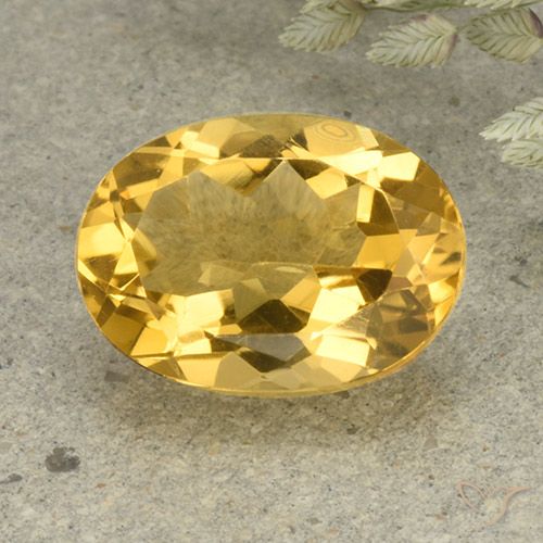 5.56ct Natural Naranja dorado Citrino, Ovalada, VVS-VS