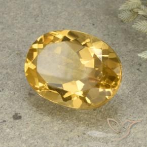 Citrino Naranja dorado natural de 5.56 ct, Ovalada, VVS-VS