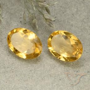 Gemas de Citrino Naranja dorado natural de 9.13 ct, Ovalada, VVS-VS
