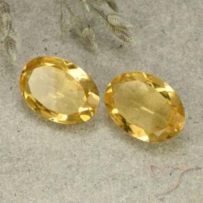 Gemas de Citrino Dorado medio natural de 8.15 ct, Ovalada, VVS-VS