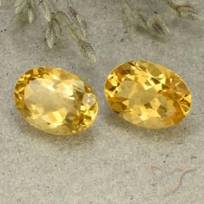 Gemas de Citrino Dorado claro medio natural de 11.40 ct, Ovalada, VVS-VS