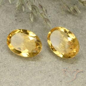 Gemas de Citrino Dorado claro medio natural de 8.96 ct, Ovalada, VVS-VS