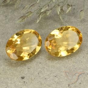 Gemas de Citrino Dorado claro medio natural de 9.49 ct, Ovalada, VVS-VS