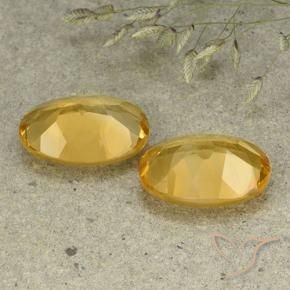 Gemas de Citrino Dorado claro medio natural de 9.49 ct, Ovalada, VVS-VS