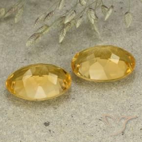 Gemas de Citrino Naranja dorado natural de 10.84 ct, Ovalada, VVS-VS