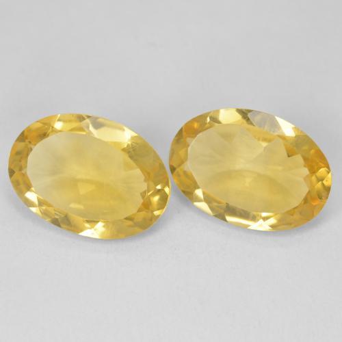 Gemas de Citrino Naranja dorado natural de 9.12 ct, Ovalada, VVS-VS