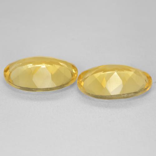 Gemas de Citrino Naranja dorado natural de 9.12 ct, Ovalada, VVS-VS