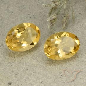 Gemas de citrino dorado natural de 9,74 ct, corte óvalo, VVS-VS
