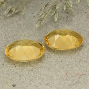 Gemas de citrino dorado natural de 9,74 ct, corte óvalo, VVS-VS