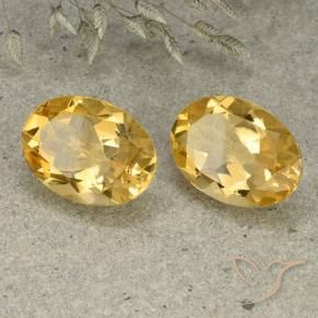 Gemas de Citrino Naranja dorado natural de 9.79 ct, Corte Óvalo, VVS-VS