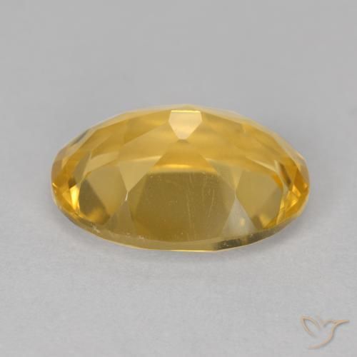 Citrino Dorado medio natural de 5.52 ct, Ovalada, VVS-VS