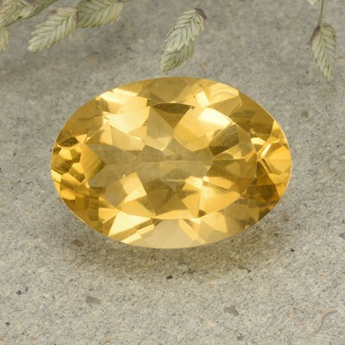 5.08ct Natural Naranja dorado Citrino, Ovalada, VVS-VS