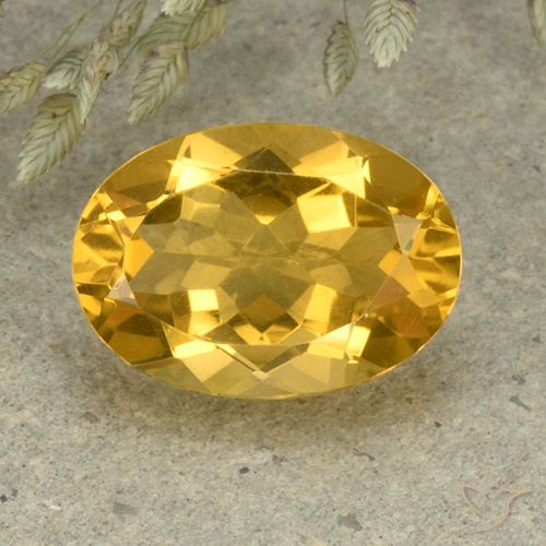 5.35ct Natural Naranja dorado intenso Citrino, Ovalada, VVS-VS