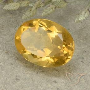 Citrino Naranja dorado intenso natural de 5.35 ct, Ovalada, VVS-VS