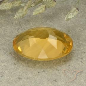 Citrino Naranja dorado intenso natural de 5.35 ct, Ovalada, VVS-VS