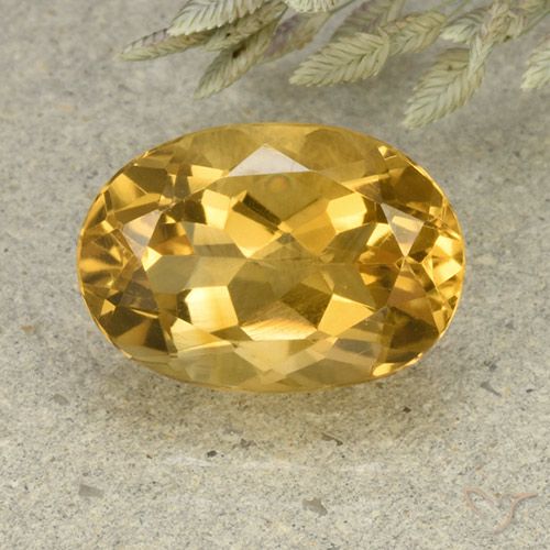 5.73ct Natural Dorado claro medio Citrino, Ovalada, VVS-VS