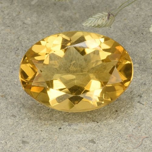 4.45ct Natural Naranja dorado Citrino, Ovalada, VVS-VS